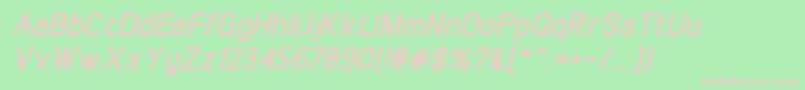 LintelBolditalic-Schriftart – Rosa Schriften auf grünem Hintergrund