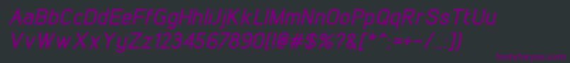 フォントLintelBolditalic – 黒い背景に紫のフォント