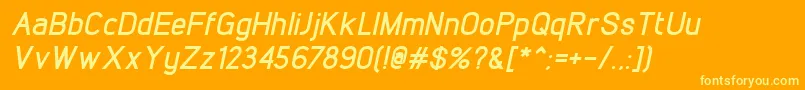 LintelBolditalic Font – Yellow Fonts on Orange Background