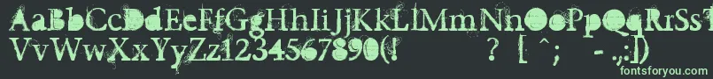 Undecappedvinyl Font – Green Fonts on Black Background