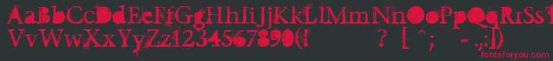 Undecappedvinyl Font – Red Fonts on Black Background