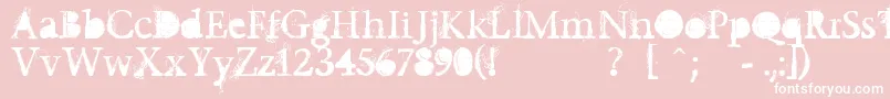 Undecappedvinyl-Schriftart – Weiße Schriften auf rosa Hintergrund