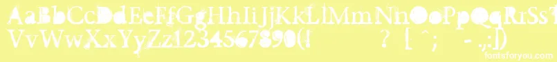 Undecappedvinyl Font – White Fonts on Yellow Background