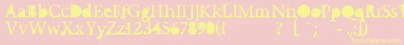 Undecappedvinyl Font – Yellow Fonts on Pink Background