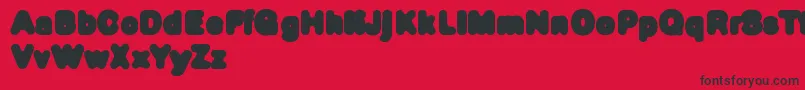 Defontegros Font – Black Fonts on Red Background