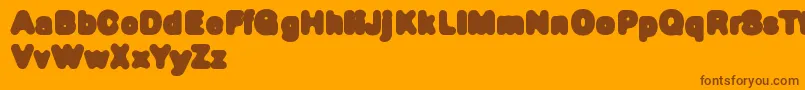 Defontegros Font – Brown Fonts on Orange Background
