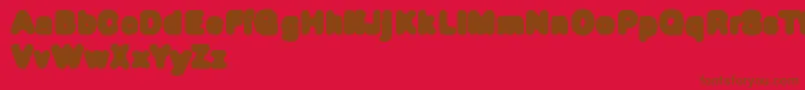 Defontegros Font – Brown Fonts on Red Background