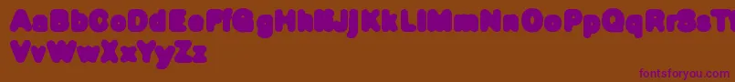 Defontegros Font – Purple Fonts on Brown Background