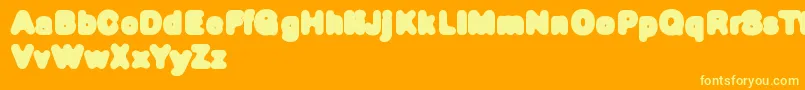 Defontegros Font – Yellow Fonts on Orange Background