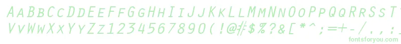 fuente OracleItalic – Fuentes Verdes Sobre Fondo Blanco