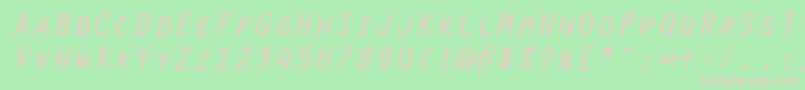 OracleItalic Font – Pink Fonts on Green Background