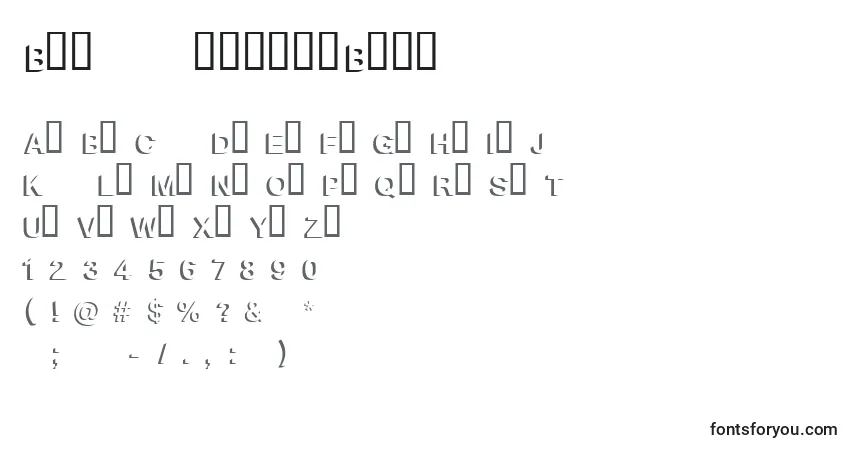 Schriftart BlockshadowBold – Alphabet, Zahlen, spezielle Symbole