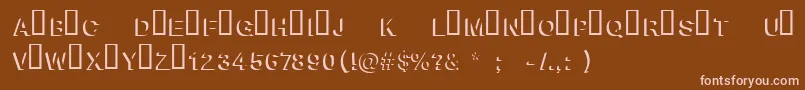 Czcionka BlockshadowBold – różowe czcionki na brązowym tle