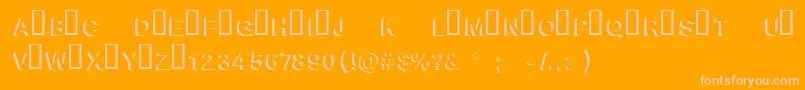 Шрифт BlockshadowBold – розовые шрифты на оранжевом фоне
