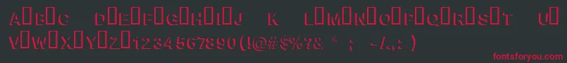 BlockshadowBold Font – Red Fonts on Black Background