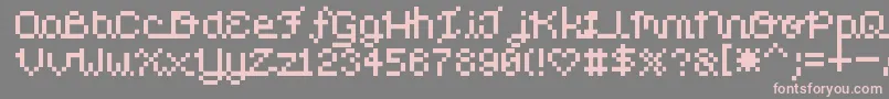Police PixelLove – polices roses sur fond gris