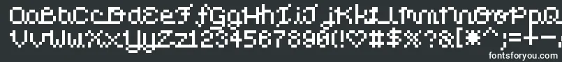 フォントPixelLove – 黒い背景に白い文字