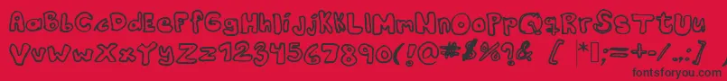 Kranne2 Font – Black Fonts on Red Background