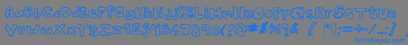 Kranne2 Font – Blue Fonts on Gray Background