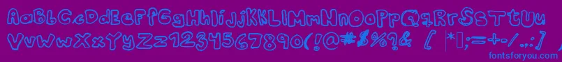 Kranne2 Font – Blue Fonts on Purple Background