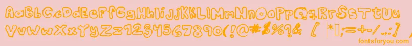 Kranne2 Font – Orange Fonts on Pink Background
