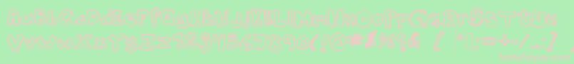 Kranne2 Font – Pink Fonts on Green Background