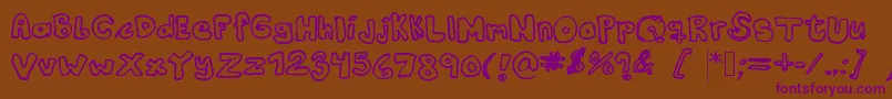 Kranne2 Font – Purple Fonts on Brown Background