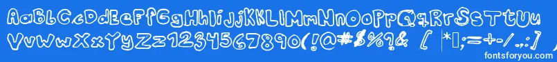Kranne2 Font – White Fonts on Blue Background