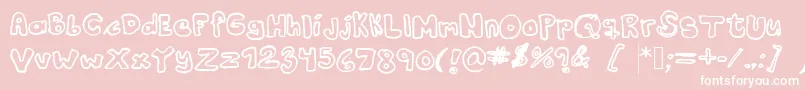 Kranne2 Font – White Fonts on Pink Background