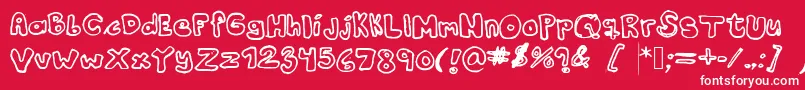 Kranne2 Font – White Fonts on Red Background