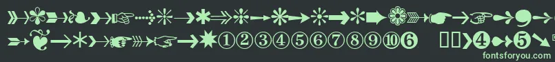 Шрифт DatasymcdbNormal – зелёные шрифты на чёрном фоне