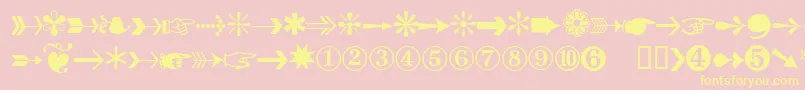 DatasymcdbNormal Font – Yellow Fonts on Pink Background