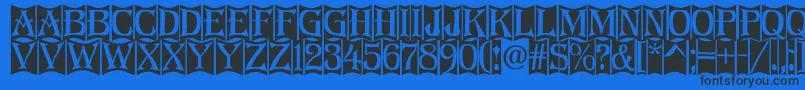Algerius2-Schriftart – Schwarze Schriften auf blauem Hintergrund