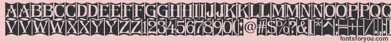 Algerius2-Schriftart – Schwarze Schriften auf rosa Hintergrund