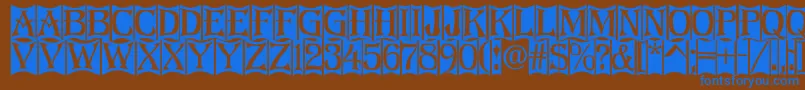 Algerius2 Font – Blue Fonts on Brown Background