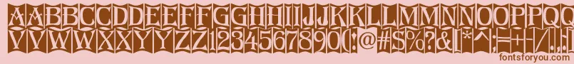 Algerius2 Font – Brown Fonts on Pink Background