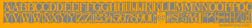 Algerius2 Font – Gray Fonts on Orange Background