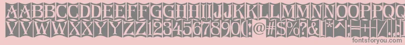 フォントAlgerius2 – ピンクの背景に灰色の文字