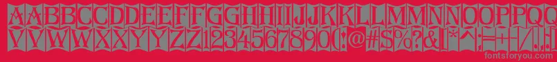 Algerius2 Font – Gray Fonts on Red Background