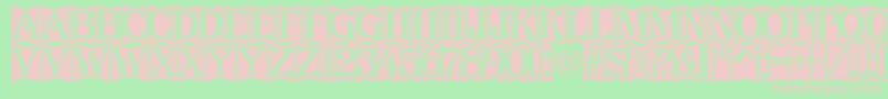 Algerius2 Font – Pink Fonts on Green Background