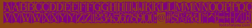 Weitere Informationen zur Algerius2-Schriftart Algerius2-Schriftart – Violette Schriften auf braunem Hintergrund