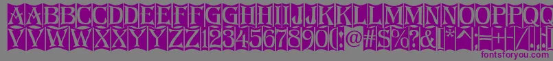 フォントAlgerius2 – 紫色のフォント、灰色の背景