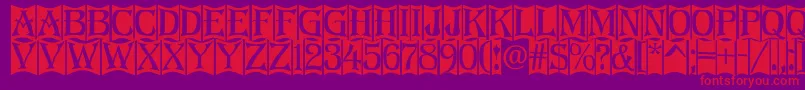 フォントAlgerius2 – 紫の背景に赤い文字