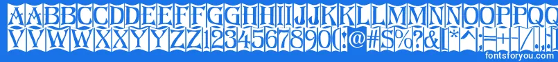 Algerius2 Font – White Fonts on Blue Background