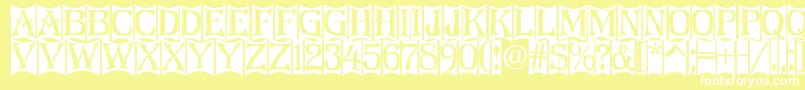Algerius2 Font – White Fonts on Yellow Background