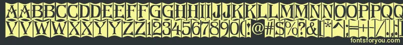 Algerius2-Schriftart – Gelbe Schriften auf schwarzem Hintergrund