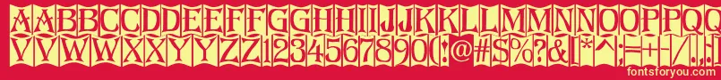 Algerius2 Font – Yellow Fonts on Red Background