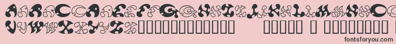 13DokusanNormal-fontti – mustat fontit vaaleanpunaisella taustalla