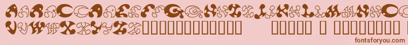 13DokusanNormal Font – Brown Fonts on Pink Background