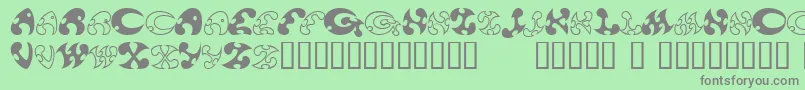 13DokusanNormal Font – Gray Fonts on Green Background